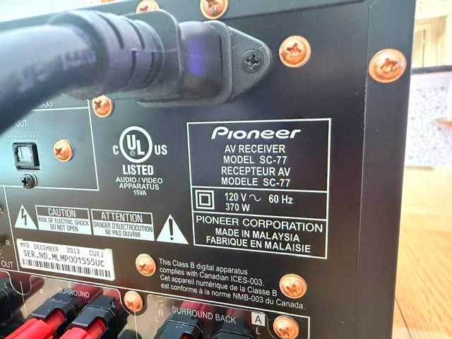 Pioneer Elite SC-77 9.2-Channel THX Ultra2 Plus AV Receiver