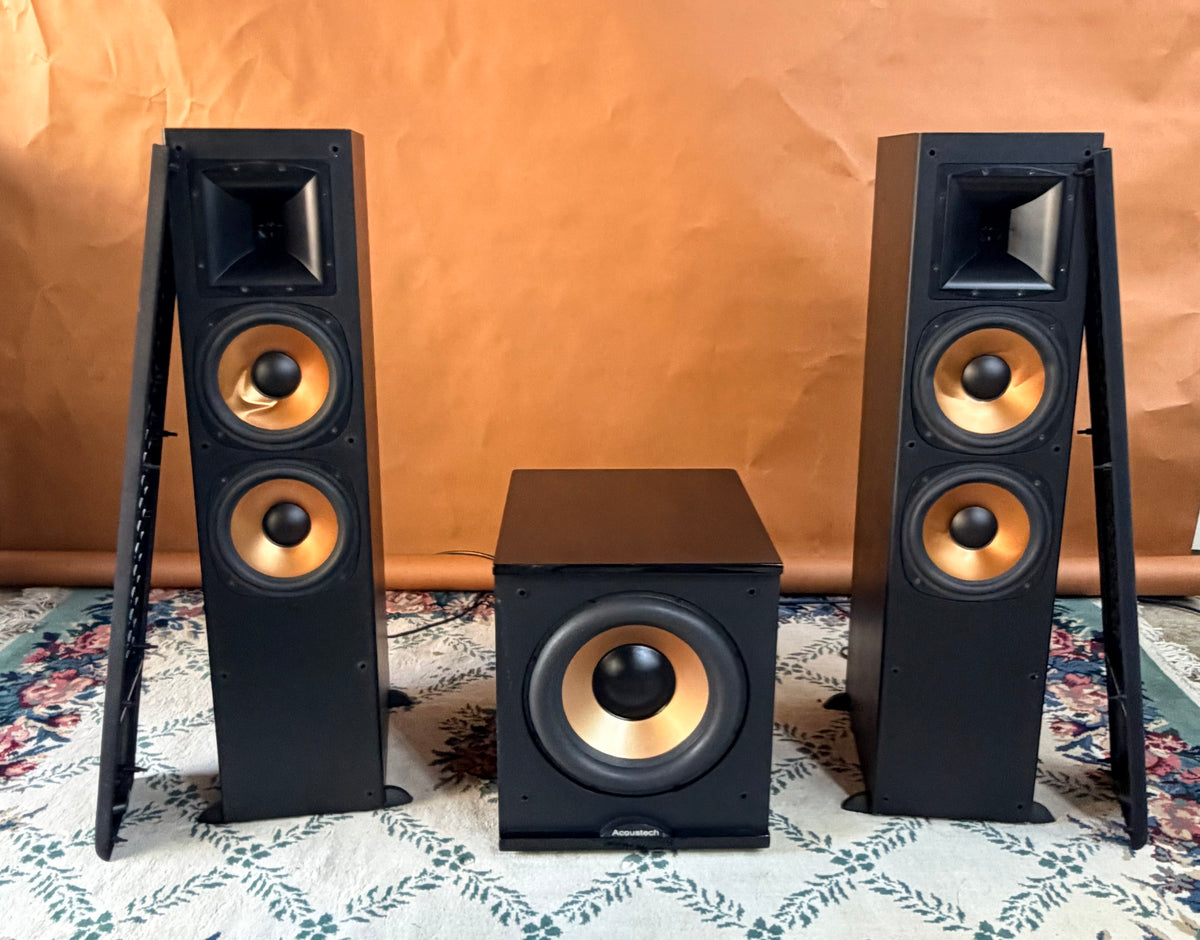 (SOLD) Klipsch Reference Speaker System — RF-3 Towers + RC-3 Center + Acoustech H-100 Subwoofer