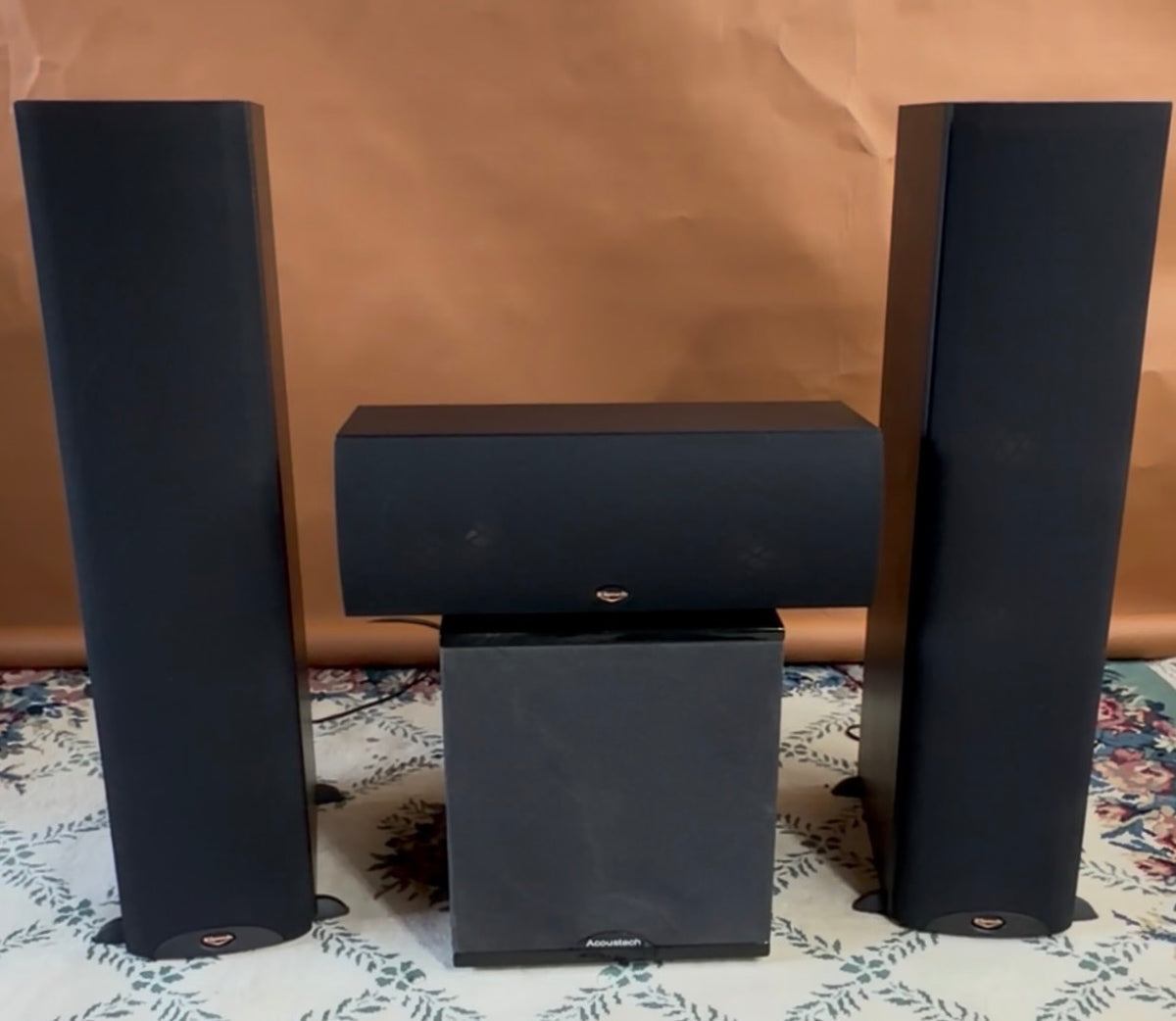(SOLD) Klipsch Reference Speaker System — RF-3 Towers + RC-3 Center + Acoustech H-100 Subwoofer