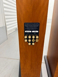 SOLD - Linn Ninka Floorstanding Speakers + Trikan Center — Cherry Finish