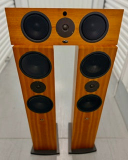 SOLD - Linn Ninka Floorstanding Speakers + Trikan Center — Cherry Finish