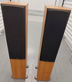 Monitor Audio BR5 Floorstanding Speakers — Maple Wood-Effect Finish; Tested