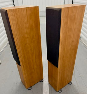 Monitor Audio BR5 Floorstanding Speakers — Maple Wood-Effect Finish; Tested