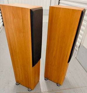 Monitor Audio BR5 Floorstanding Speakers — Maple Wood-Effect Finish; Tested