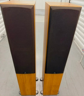 Monitor Audio BR5 Floorstanding Speakers — Maple Wood-Effect Finish; Tested