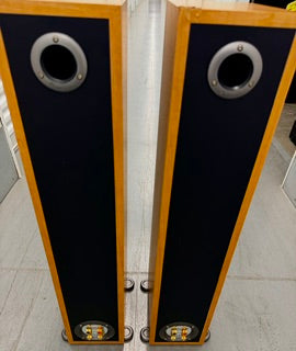 Monitor Audio BR5 Floorstanding Speakers — Maple Wood-Effect Finish; Tested