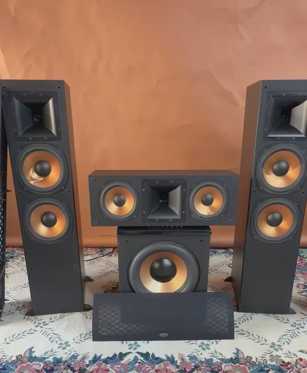 (SOLD) Klipsch Reference Speaker System — RF-3 Towers + RC-3 Center + Acoustech H-100 Subwoofer